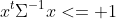 x^t\Sigma^{-1}x<= 1