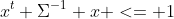x^t \Sigma^{-1} x <= 1