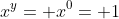 x^y= x^0= 1