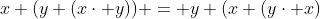 x+(y+(x\cdot y)) = y+(x+(y\cdot x)