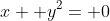 x+ y^2= 0