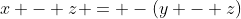 x - z = -(y - z)