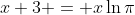 x+3 = x\ln{\pi}