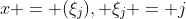 x = (\xi_{j}), \xi_{j} = j