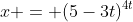 x = (5-3t)^{4t}