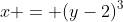 x = (y-2)^3
