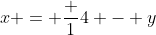 x = \frac 1{4 - y}