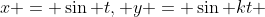 x = \sin t, y = \sin kt 