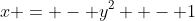 x = - y^2  - 1