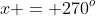 x = 270^o