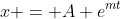 x = A e^{mt}