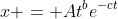 x = At^be^{-ct}