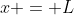 x = L~sin(\theta)