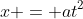 x = at^2