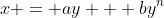 x = ay + by^n