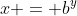x = b^y