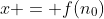 x = f(n_0)