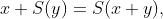 x+S(y)=S(x+y),\;\forall x,y\in \mathbb{N}
