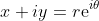 x+iy=r\mathrm{e}^{i\theta}