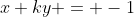 x+ky = -1