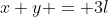 x+y = 3l