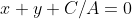 x+y+C/A=0