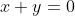 x+y=0