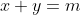 x+y=m