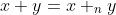 x+y=x+_ny