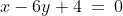 x-6y+4\:=\:0