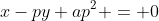 x-py+ap^2 = 0