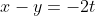 x-y=-2t~\implies~t=-\frac12(x-y)