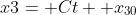 x3= Ct+ x_{30}
