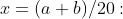 h(x)\left\{\begin{array}{lr}1:&x=(a+b)/2\\0:&else\end{array}\right\}