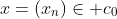 x=(x_n)\in c_0