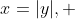 x=|y|, 