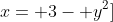 x= 3- y^2]