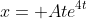 x= Ate^{4t}