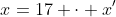 x=17 \cdot x'