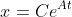 x=Ce^{At}