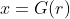 x=G(r)
