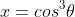 x=cos^3\theta