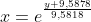 x=e^{\frac{y+9,5878}{9,5818}}