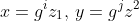 x=g^iz_1,\,y=g^jz^2