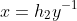 x=h_2y^{-1}