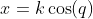 x=k\cos(q)