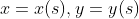 x=x(s),y=y(s)