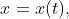 x=x(t),