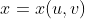 x=x(u,v)