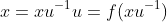 x=xu^{-1}u=f(xu^{-1});
